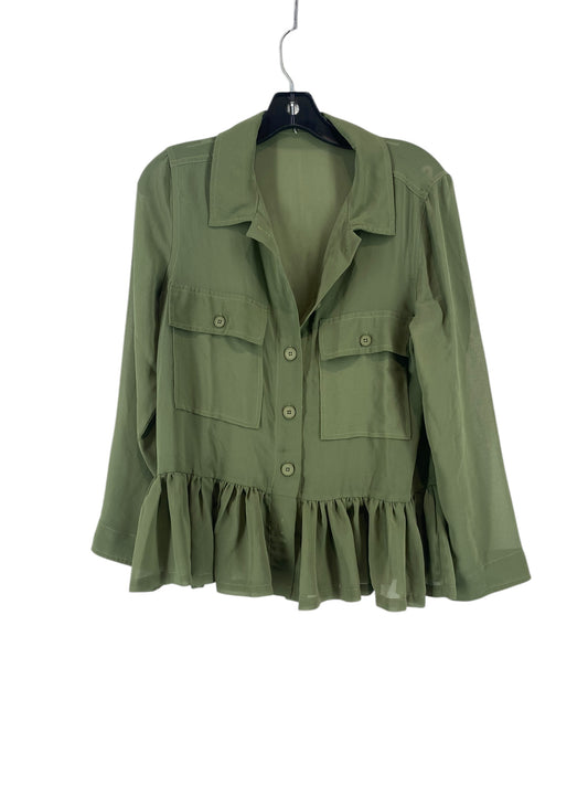 Top Long Sleeve By Clothes Mentor In Green, Size: M