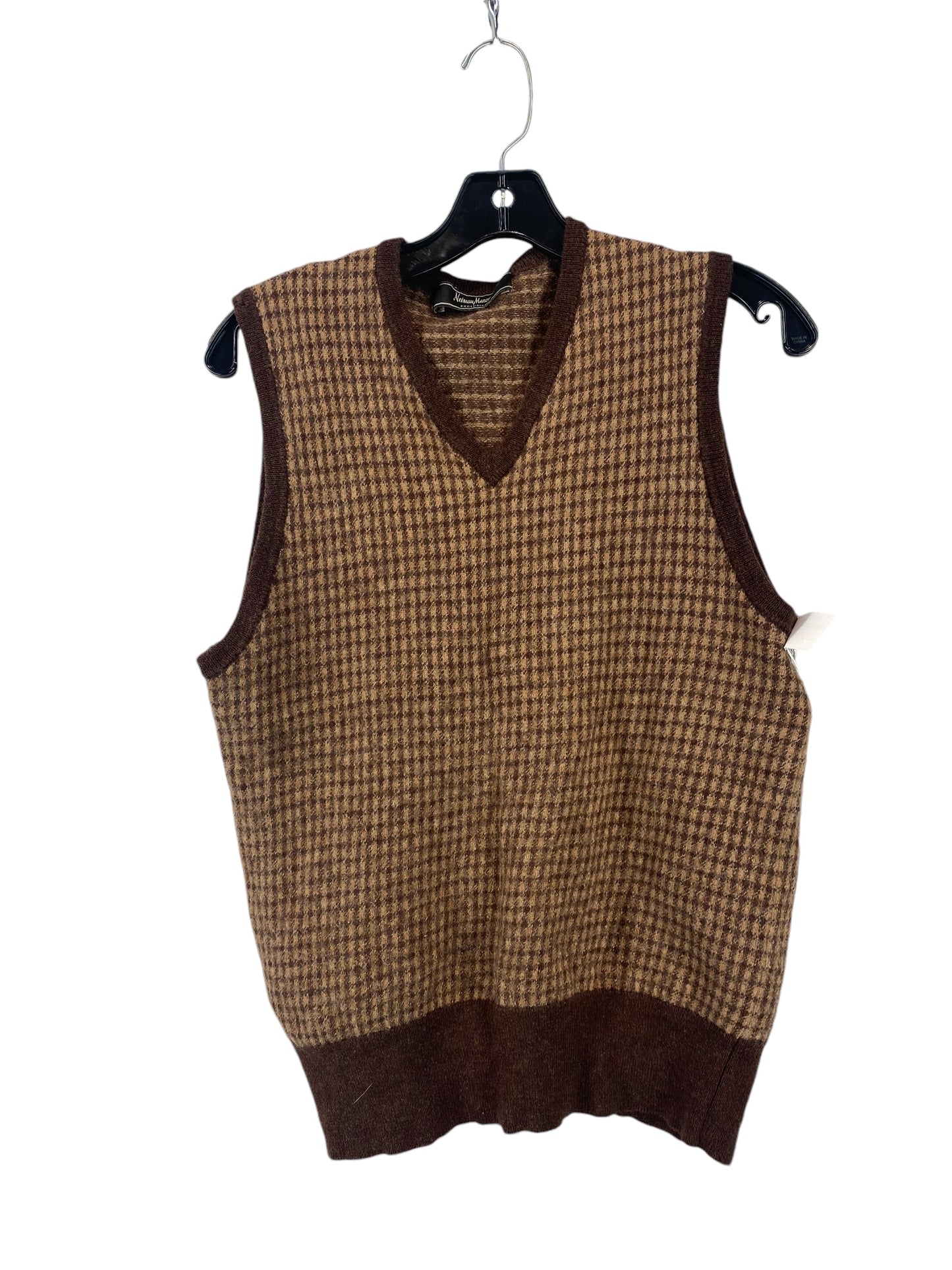 Vest Sweater By Neiman Marcus In Bronze, Size: M