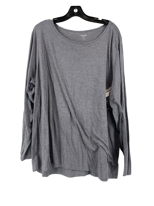 Athletic Top Long Sleeve Collar By Old Navy In Grey, Size: 2x