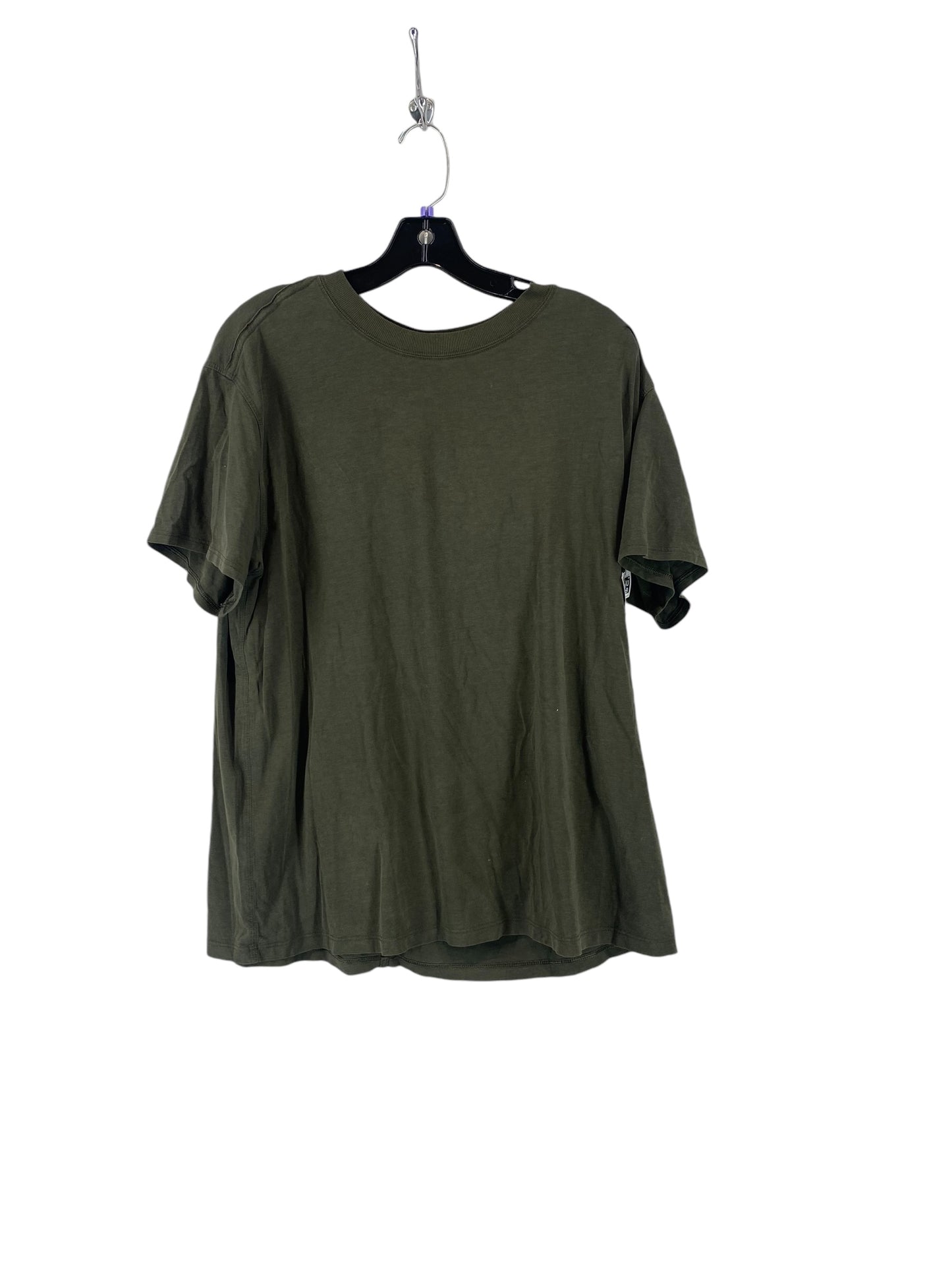 Athletic Top Short Sleeve By Lululemon In Green, Size: 10