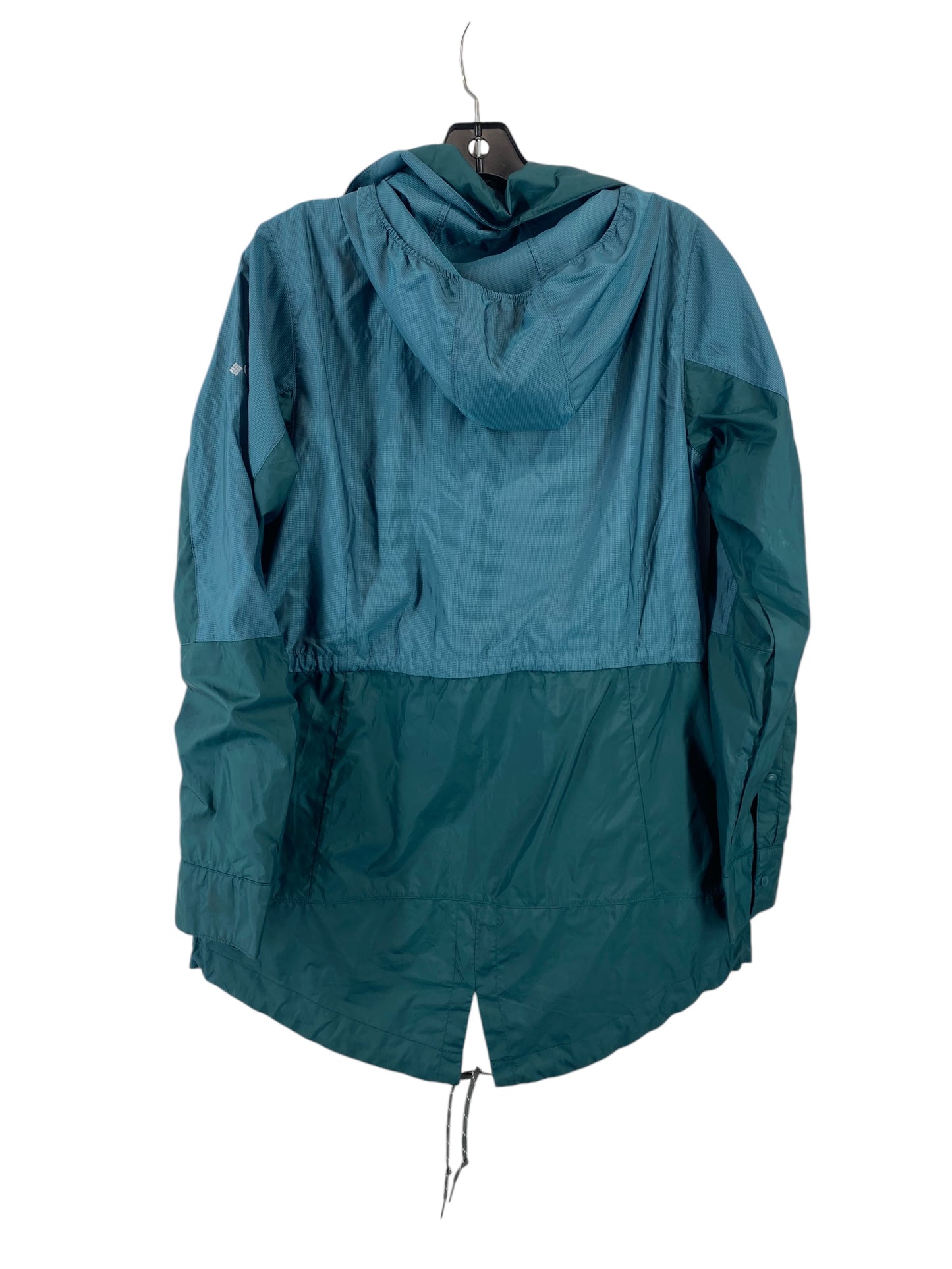 Jacket Windbreaker By Columbia In Green, Size: M