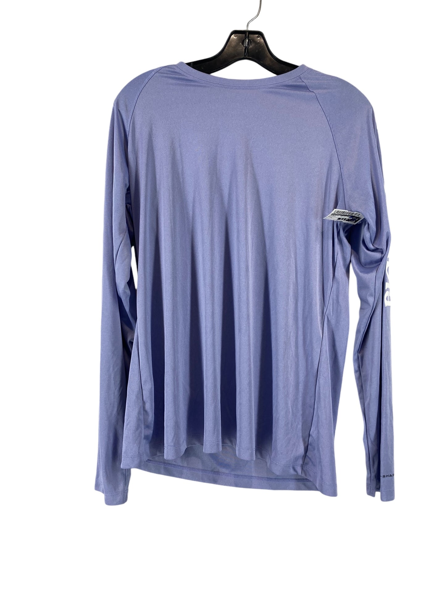 Athletic Top Long Sleeve Collar By Columbia In Purple, Size: L