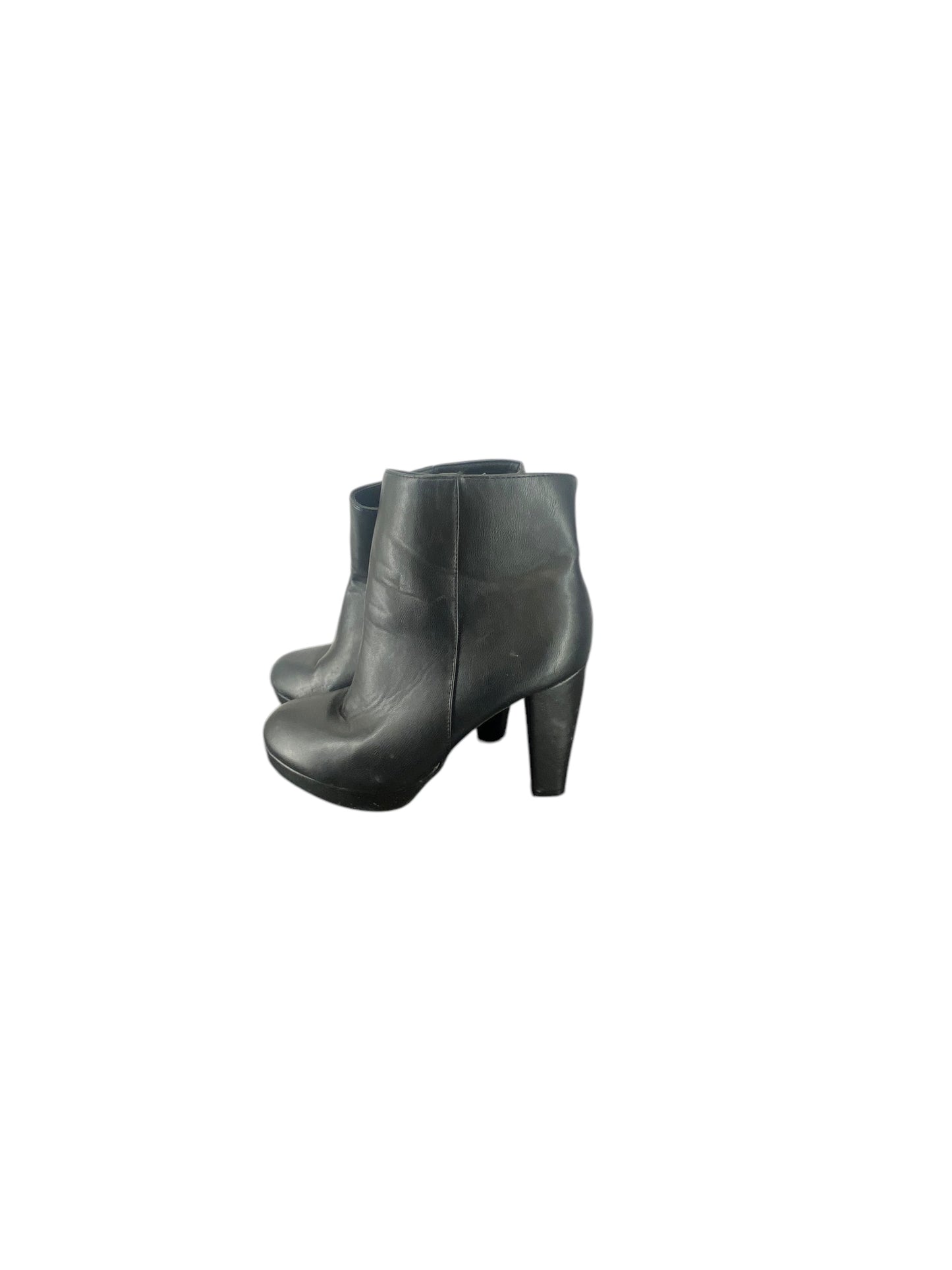 Boots Ankle Heels By Bamboo In Black, Size: 10