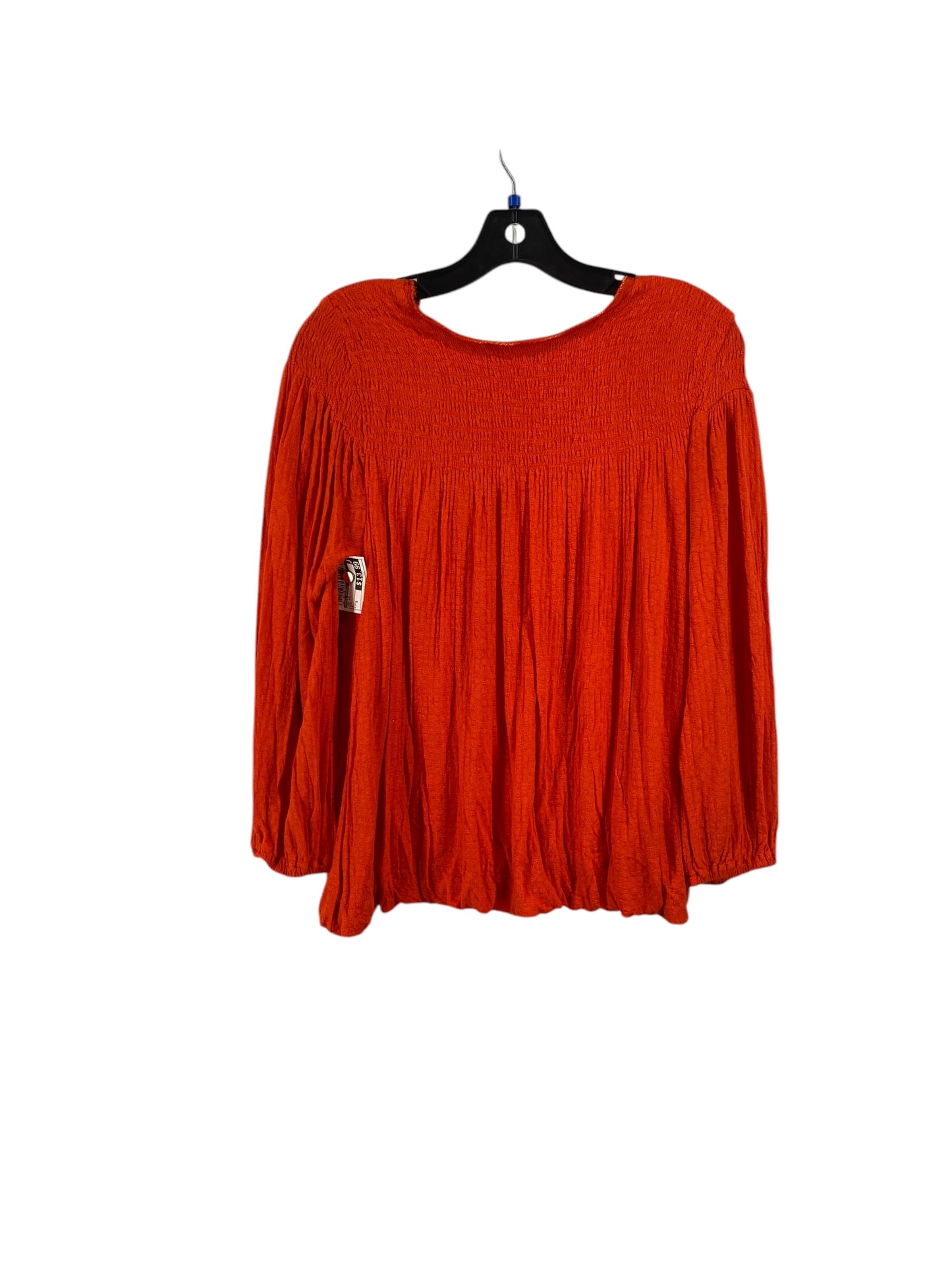 Top Long Sleeve By Free People In Red, Size: S