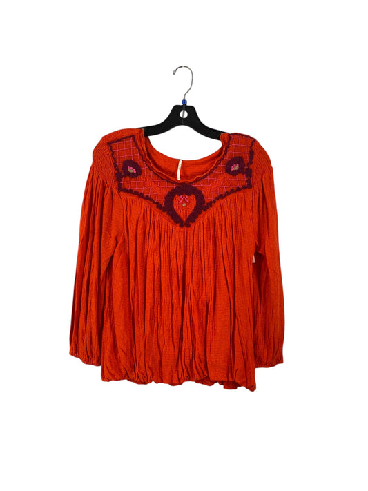 Top Long Sleeve By Free People In Red, Size: S