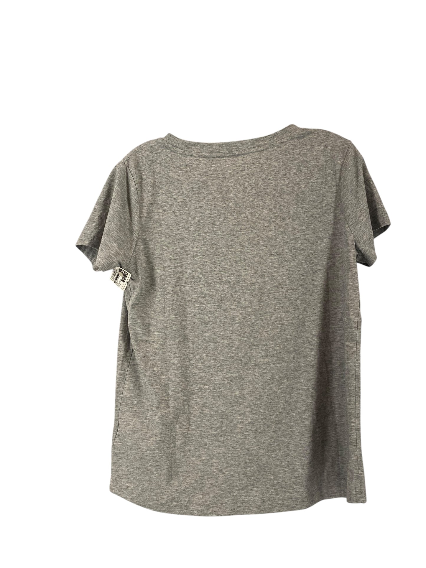 Athletic Top Short Sleeve By Nike In Grey, Size: M