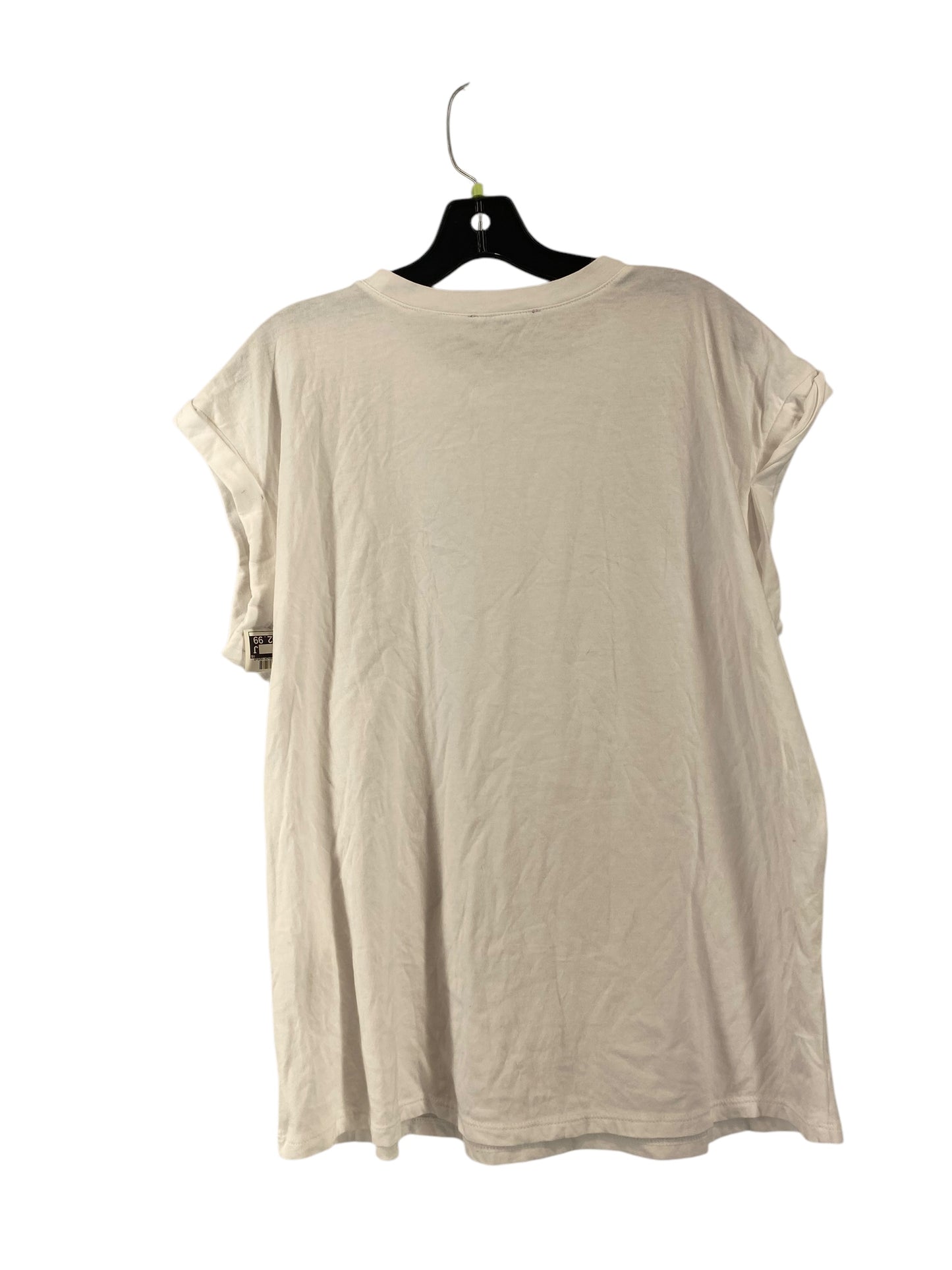 Top Short Sleeve By Inc In White, Size: L