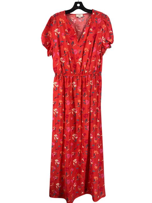 Dress Casual Maxi By Loft In Red, Size: L