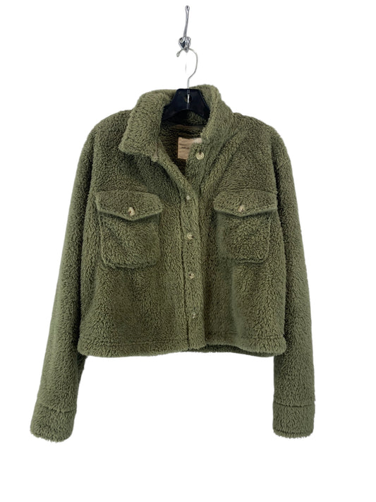 Jacket Faux Fur & Sherpa By Thread And Supply In Green, Size: S