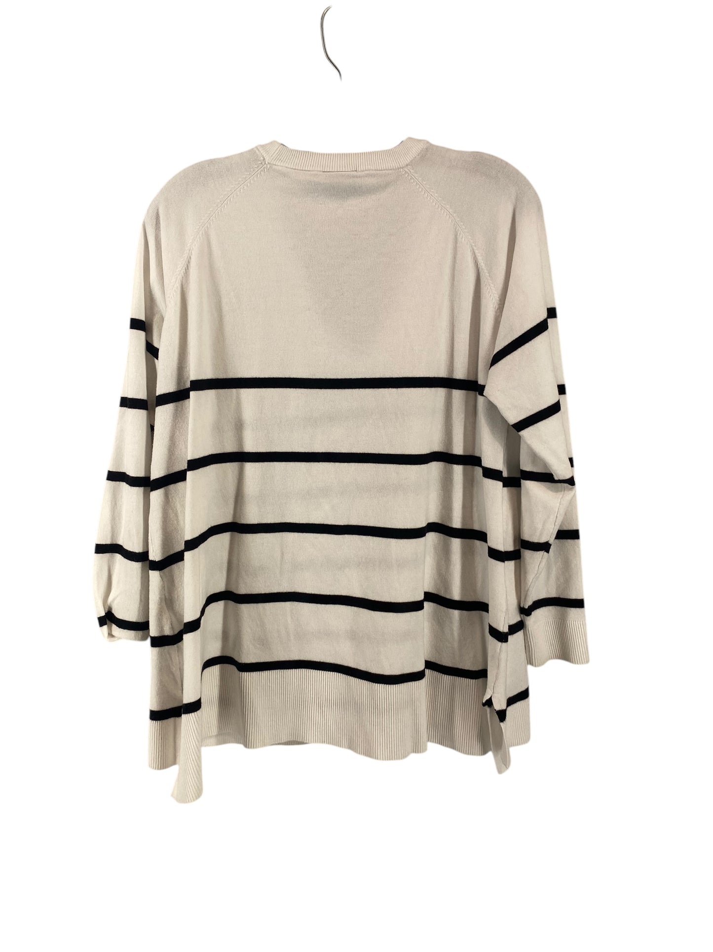 Top Long Sleeve By Mod In Black & White, Size: Xl