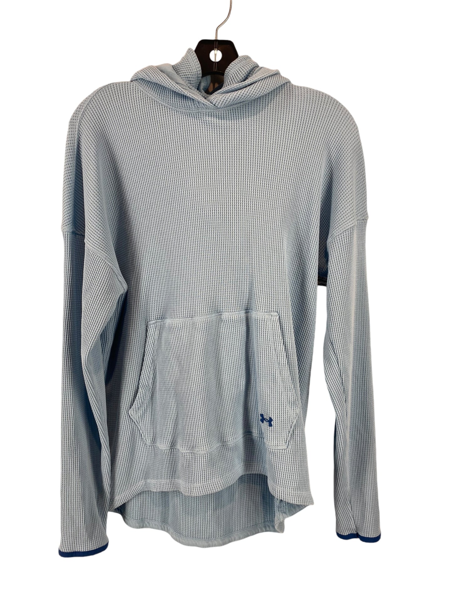 Athletic Top Long Sleeve Hoodie By Under Armour In Blue, Size: M