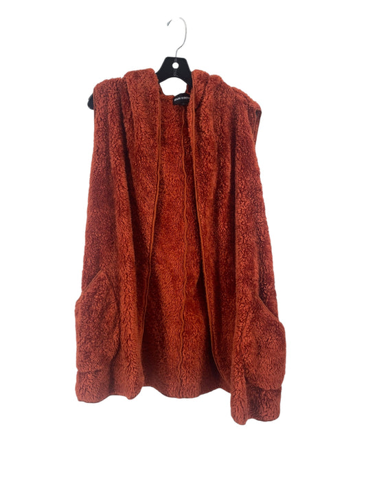 Vest Faux Fur & Sherpa By Zenana Outfitters In Orange, Size: M