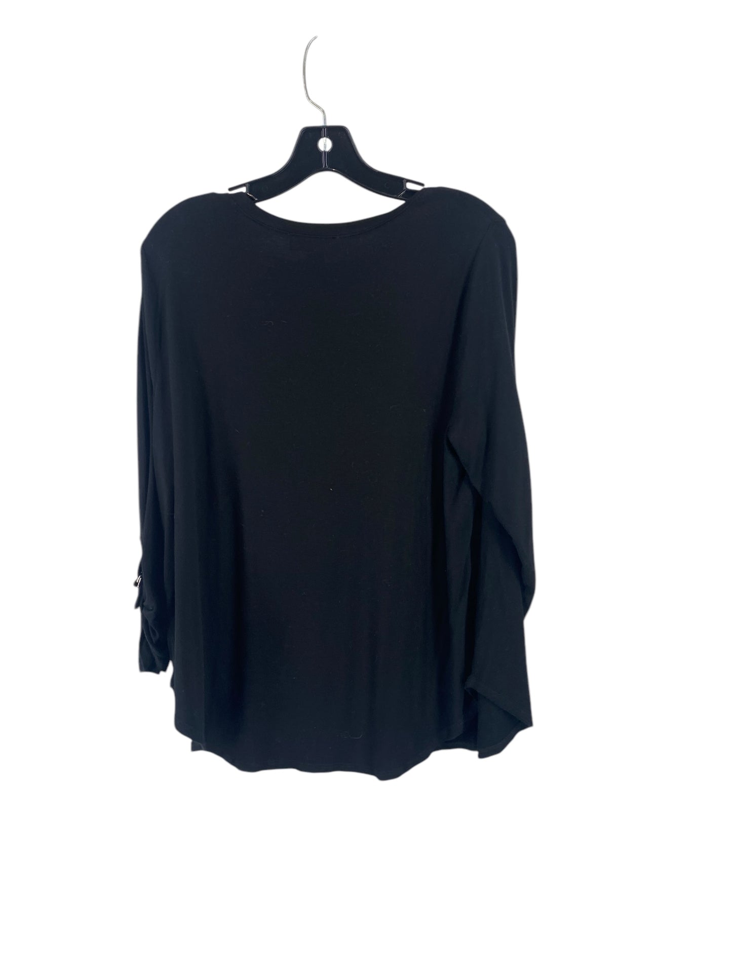 Top 3/4 Sleeve By Karen Kane In Black, Size: Xl