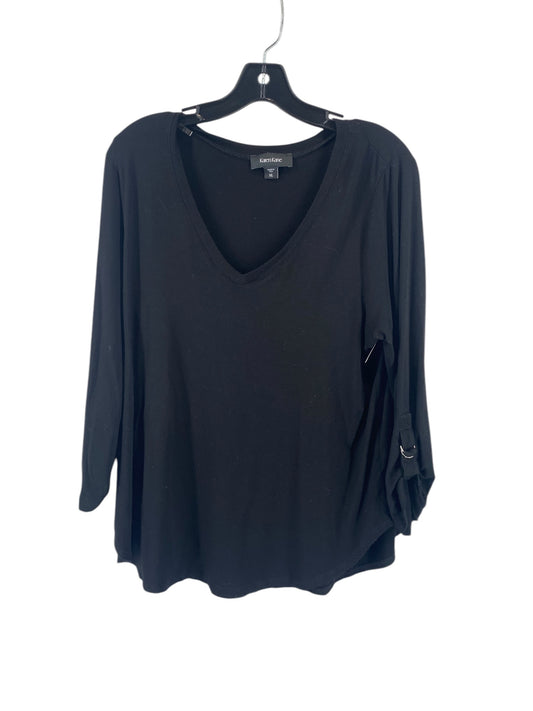 Top 3/4 Sleeve By Karen Kane In Black, Size: Xl