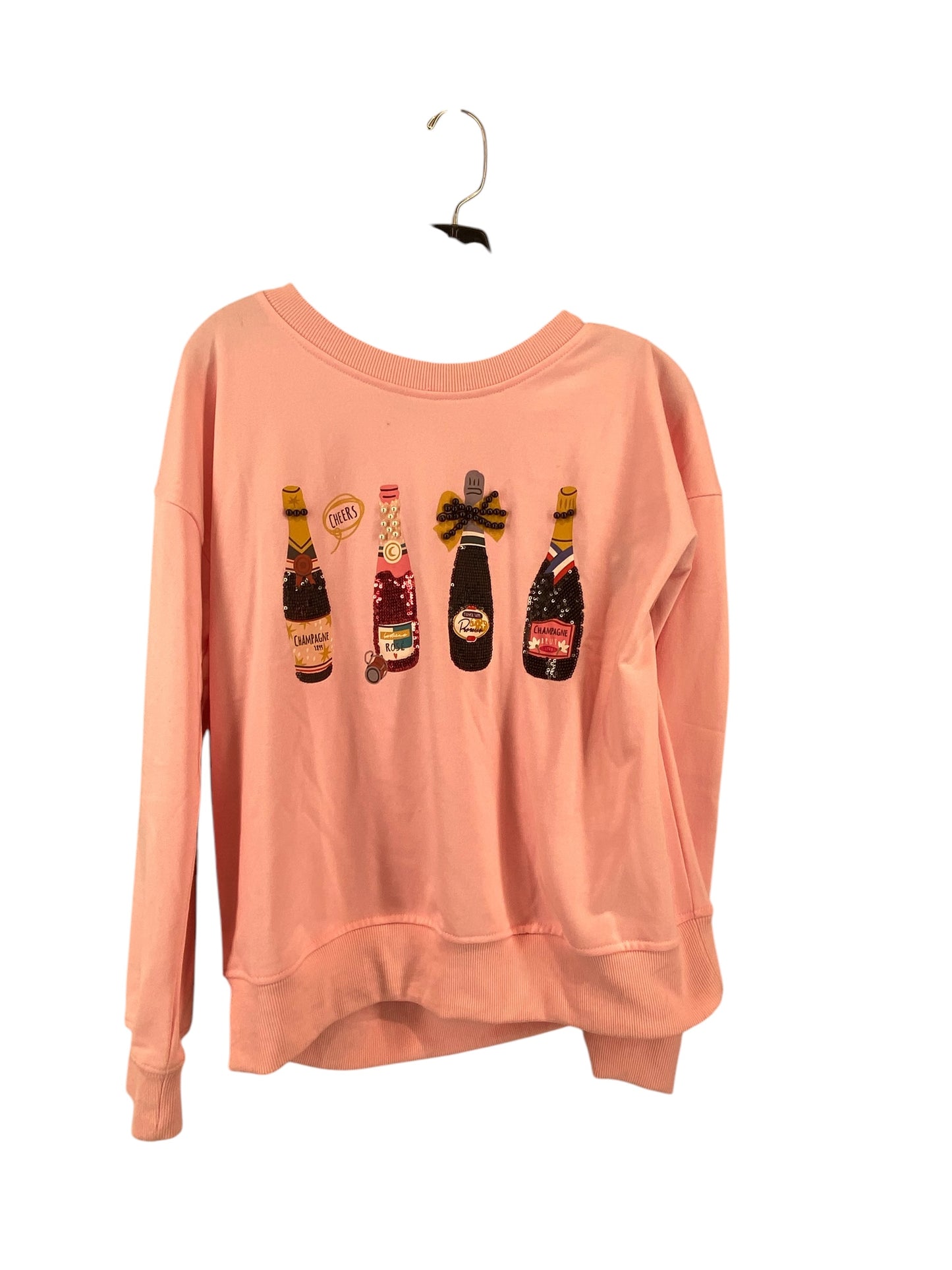 Sweatshirt Crewneck By Clothes Mentor In Pink, Size: L