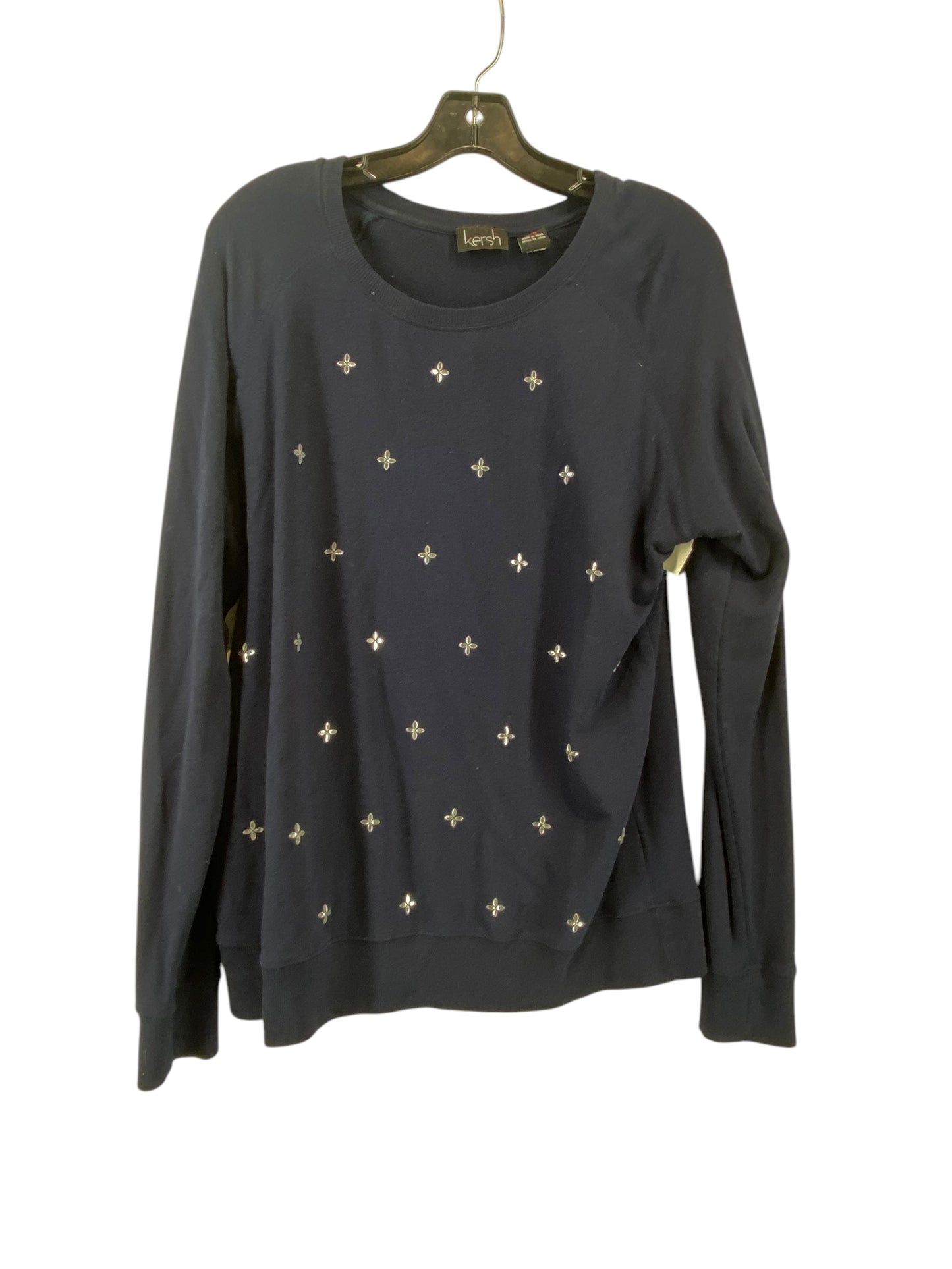 Top Long Sleeve By Clothes Mentor In Black, Size: L