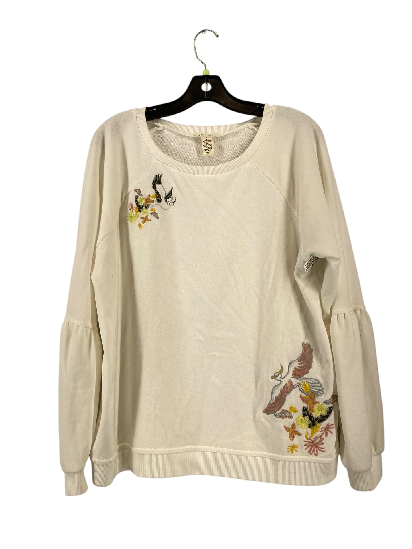 Sweatshirt Crewneck By West Bound In White, Size: L