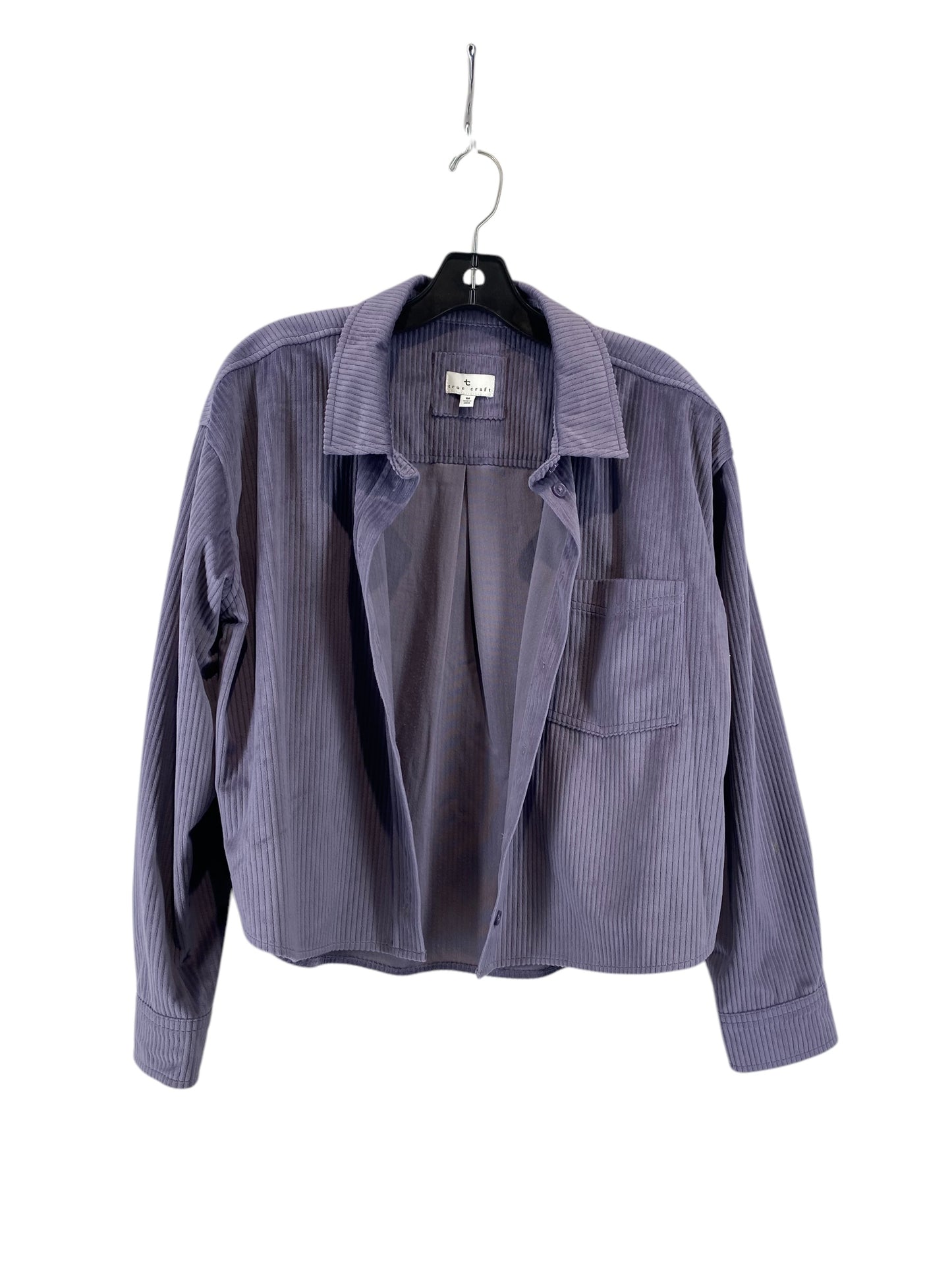 Jacket Shirt By True Craft In Purple, Size: M