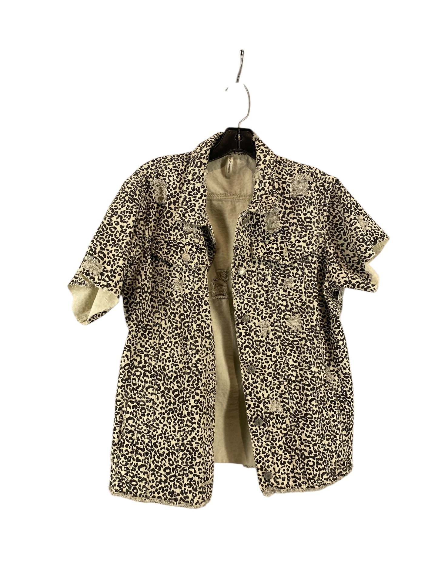 Jacket Shirt By Clothes Mentor In Animal Print, Size: M