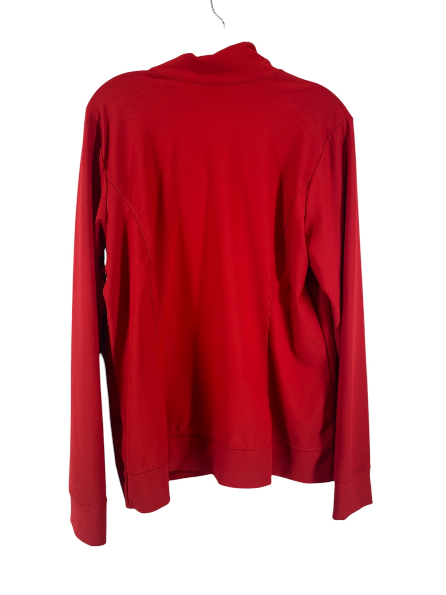 Athletic Top Long Sleeve Collar By Xersion In Red, Size: Xl