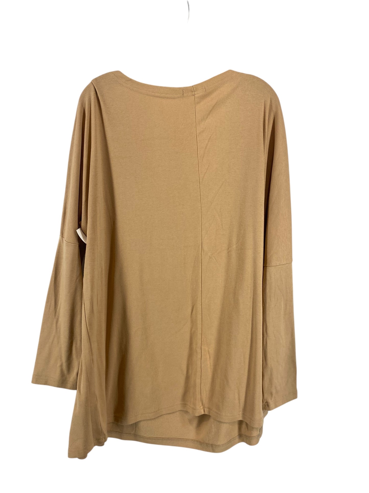 Top Long Sleeve By Clothes Mentor In Beige, Size: 2x