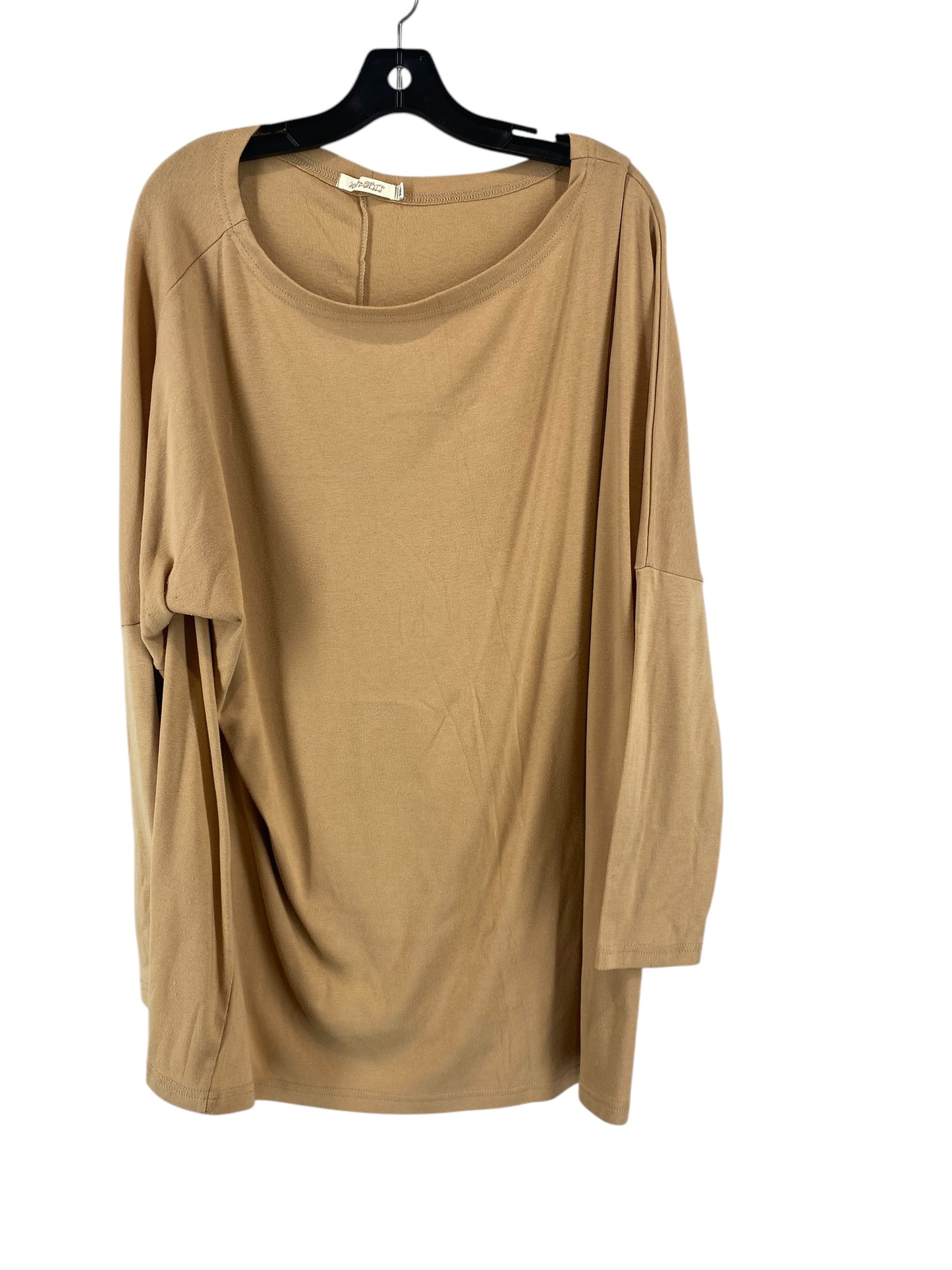 Top Long Sleeve By Clothes Mentor In Beige, Size: 2x