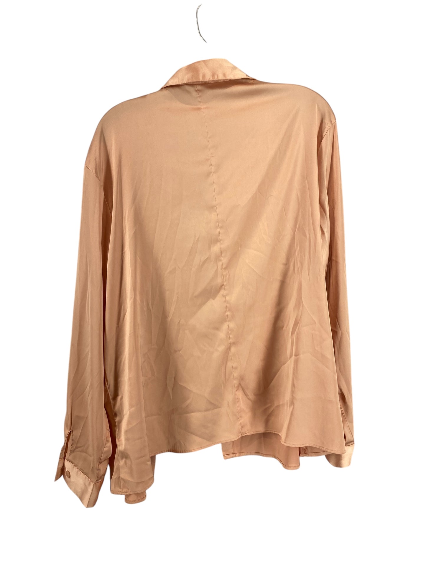 Blouse Long Sleeve By Shein In Pink, Size: 2x