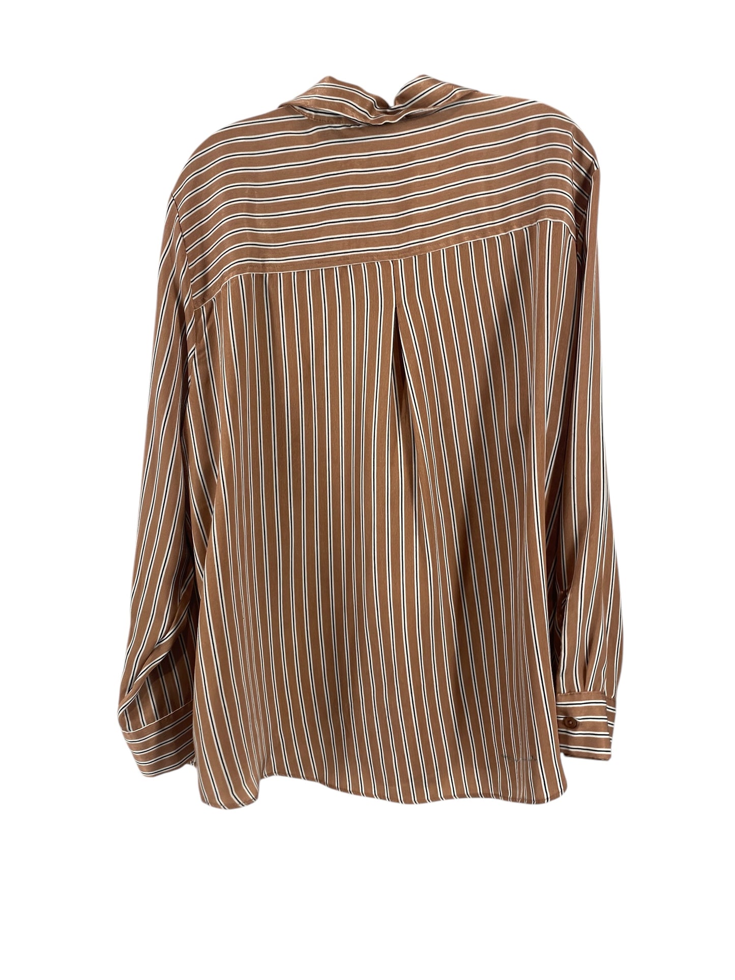 Blouse Long Sleeve By Maurices In Brown, Size: 2x