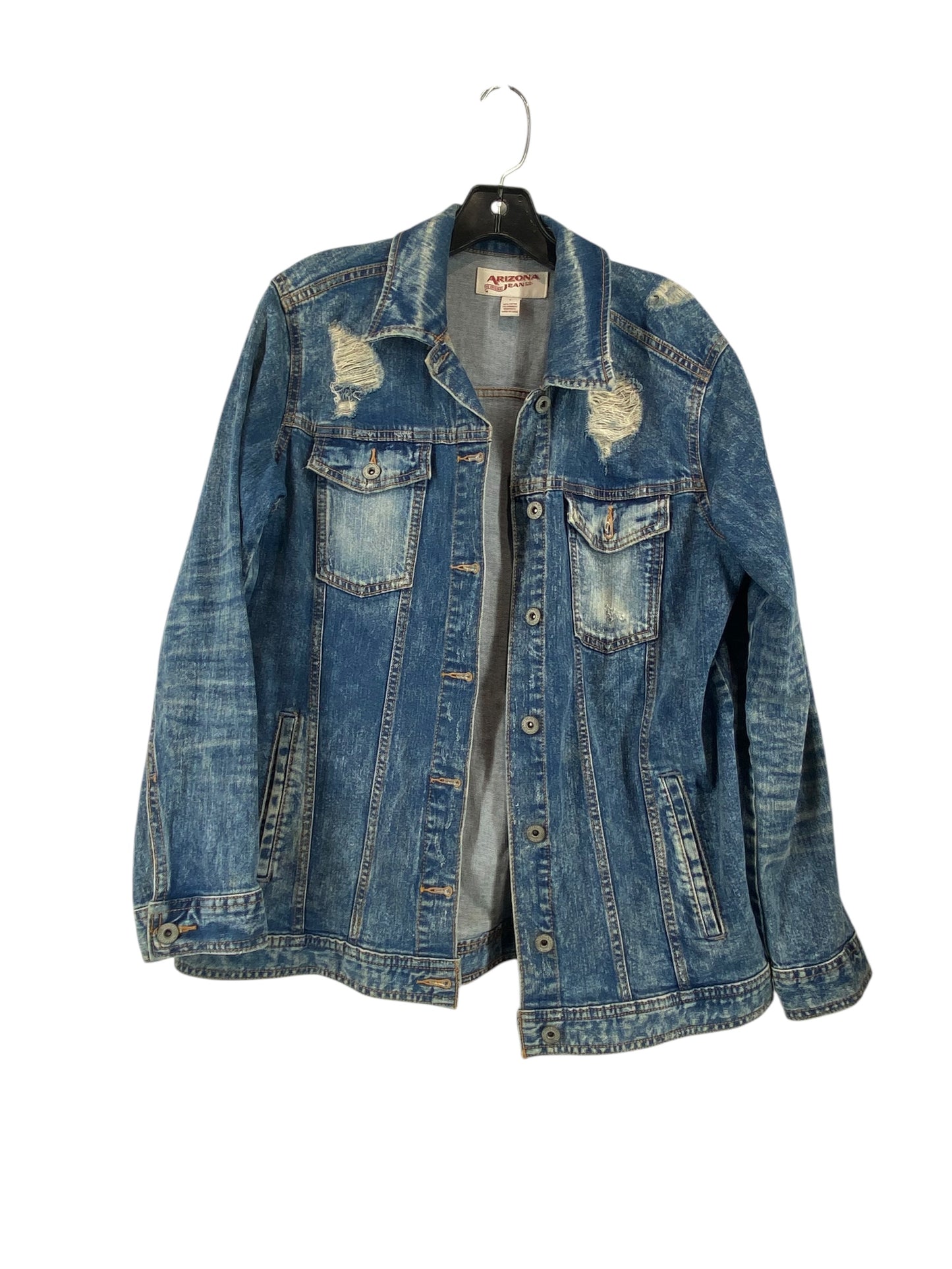 Jacket Denim By Arizona In Blue Denim, Size: L