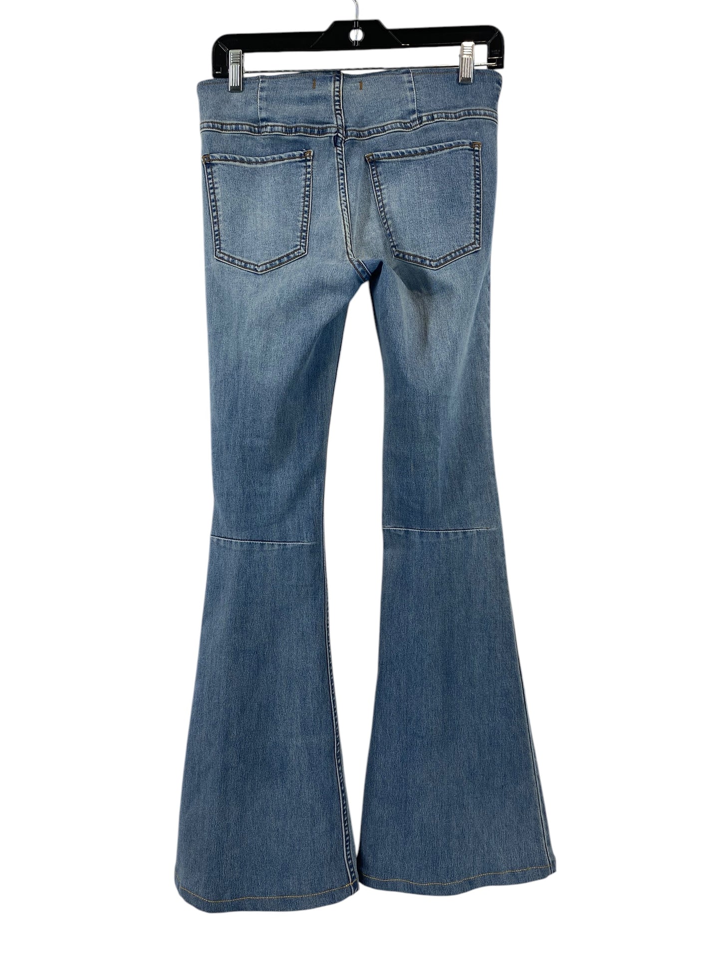 Jeans Flared By Free People In Blue Denim, Size: 4