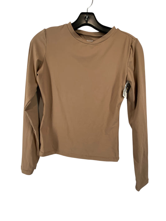 Athletic Top Long Sleeve Collar By Clothes Mentor In Brown, Size: M