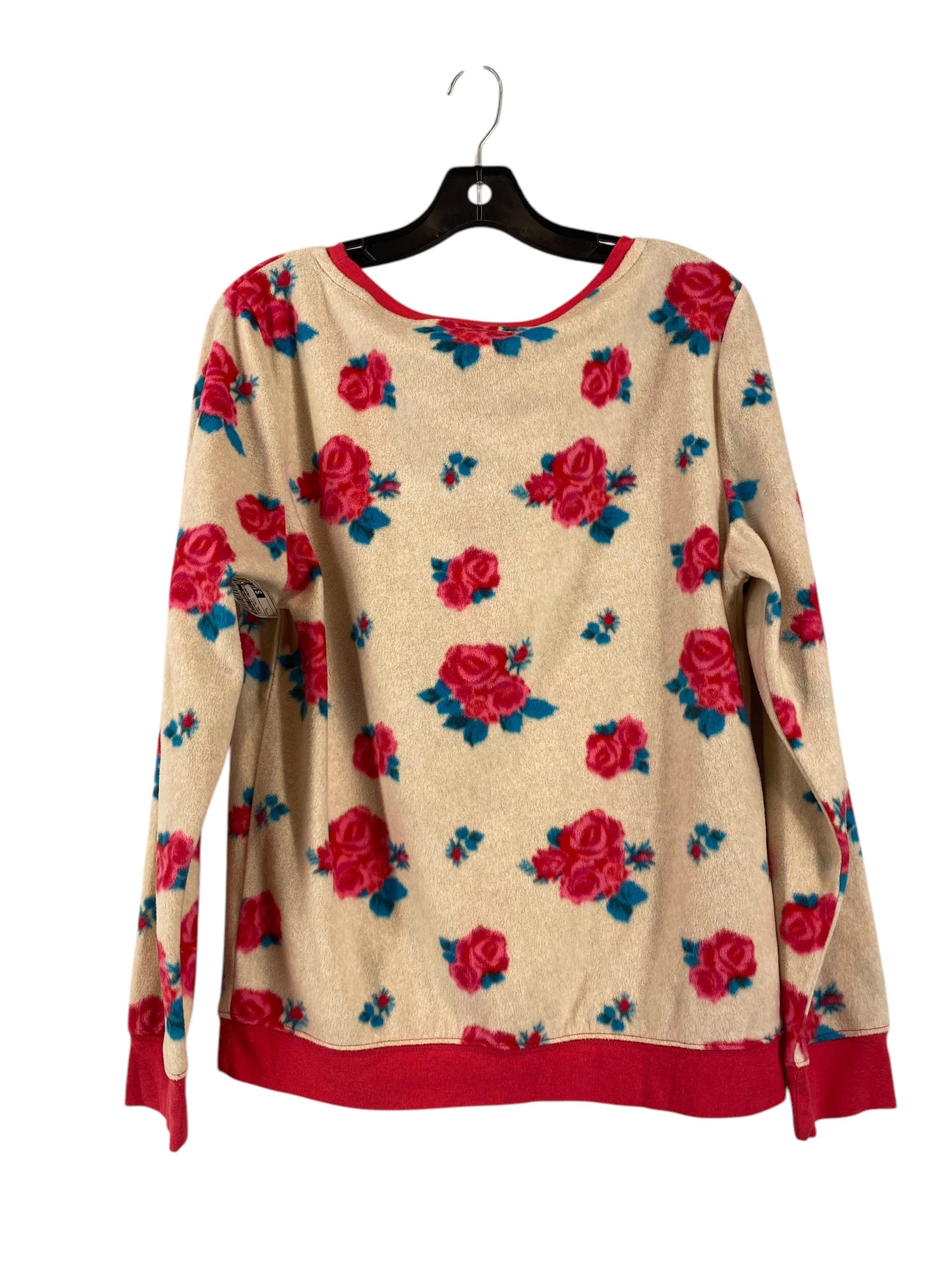 Sweatshirt Crewneck By Betsey Johnson In Floral Print, Size: L