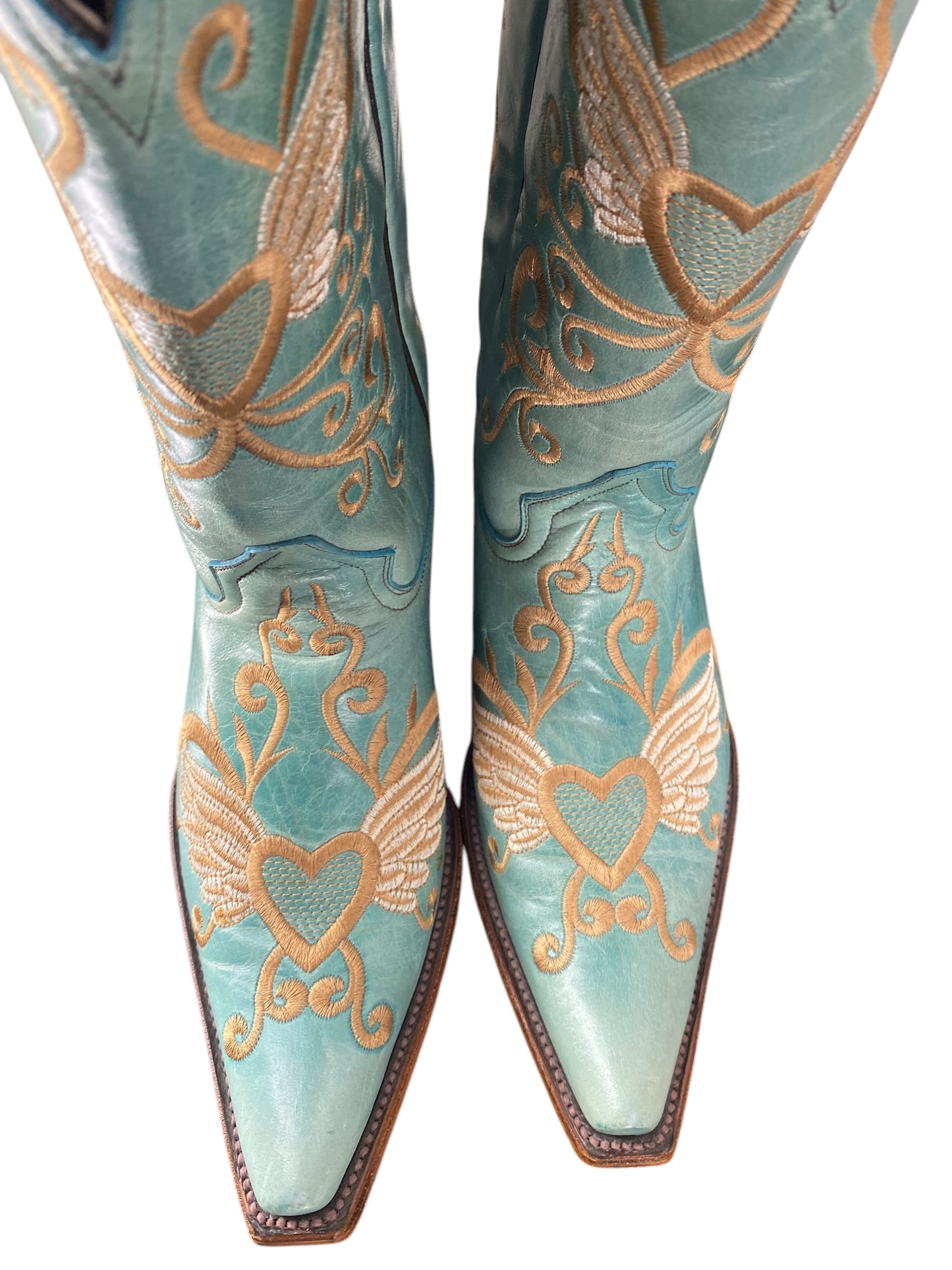 Boots Western By Clothes Mentor In Teal, Size: 8