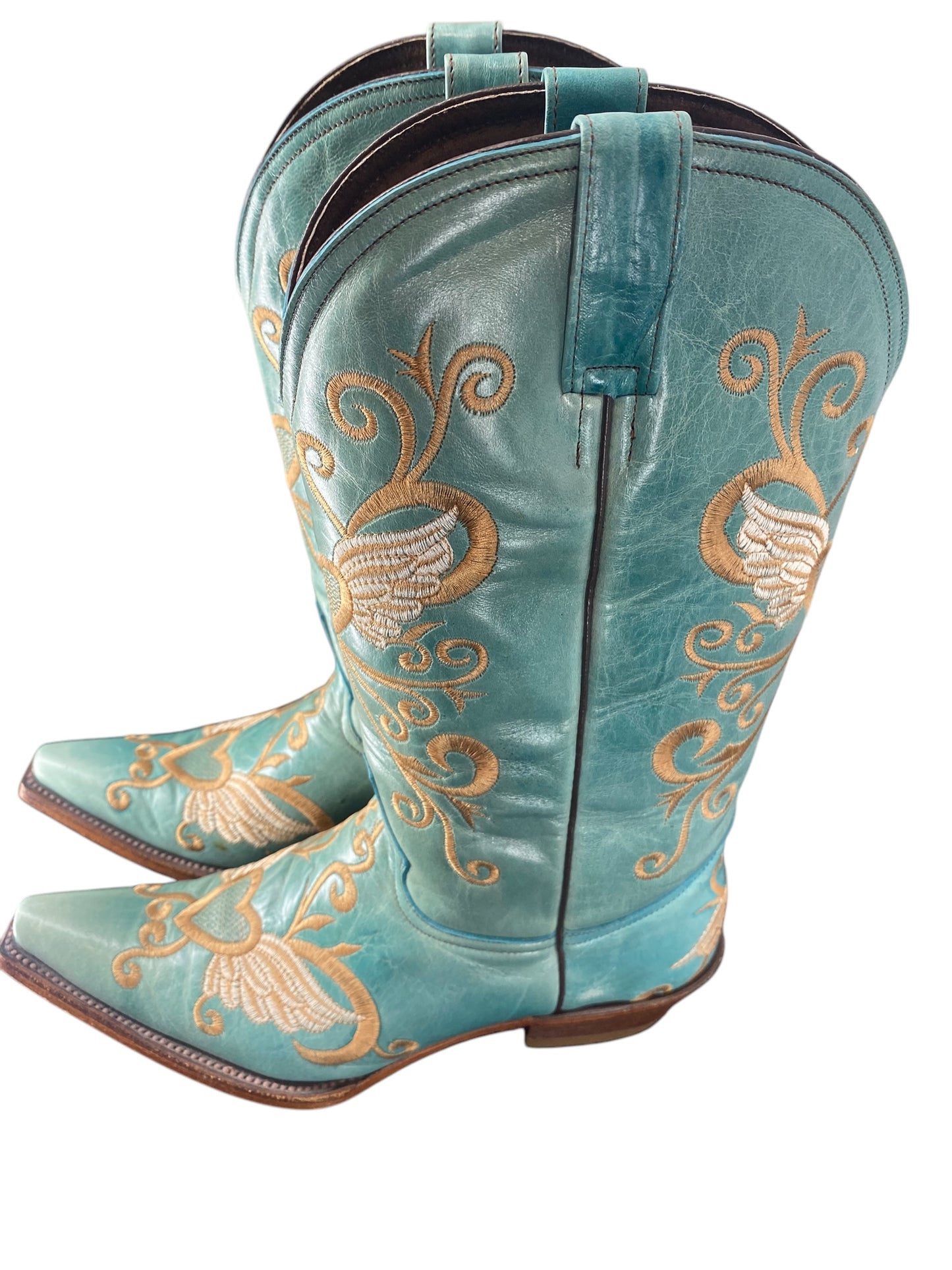 Boots Western By Clothes Mentor In Teal, Size: 8