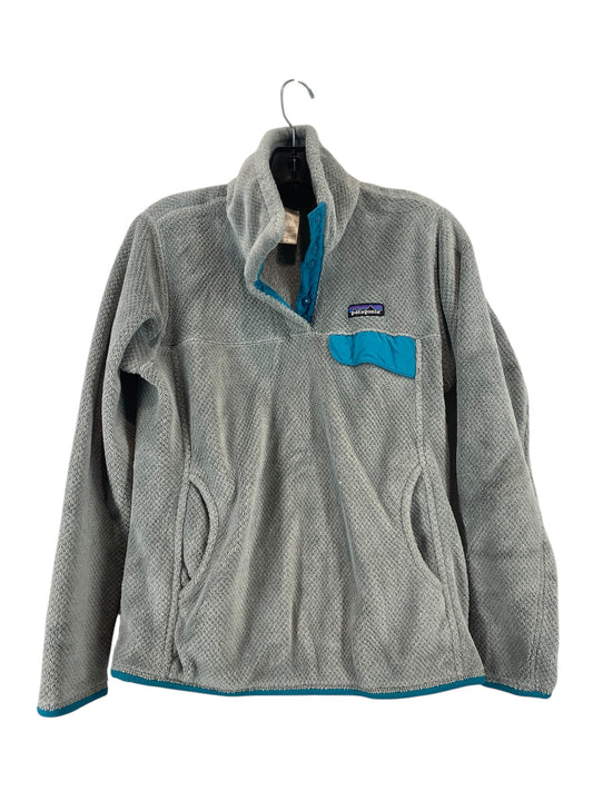 Jacket Fleece By Patagonia In Grey, Size: M