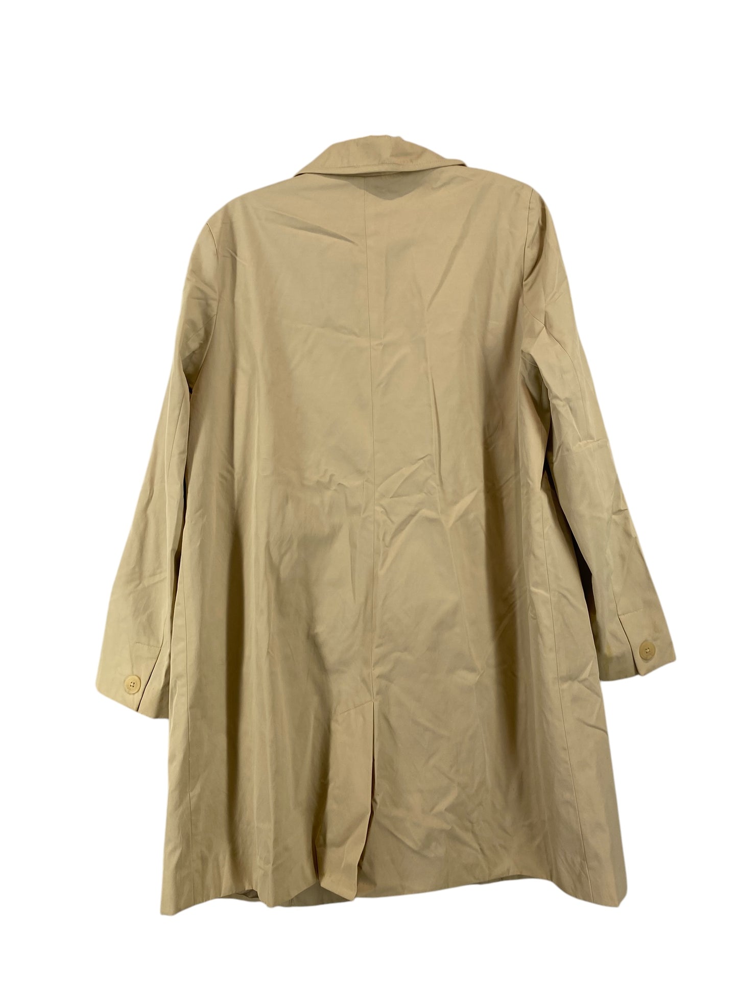 Coat Raincoat By Weatherproof In Tan, Size: M