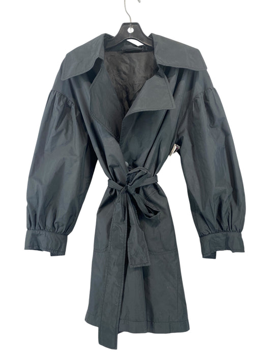 Coat Raincoat By Clothes Mentor In Black, Size: Xs