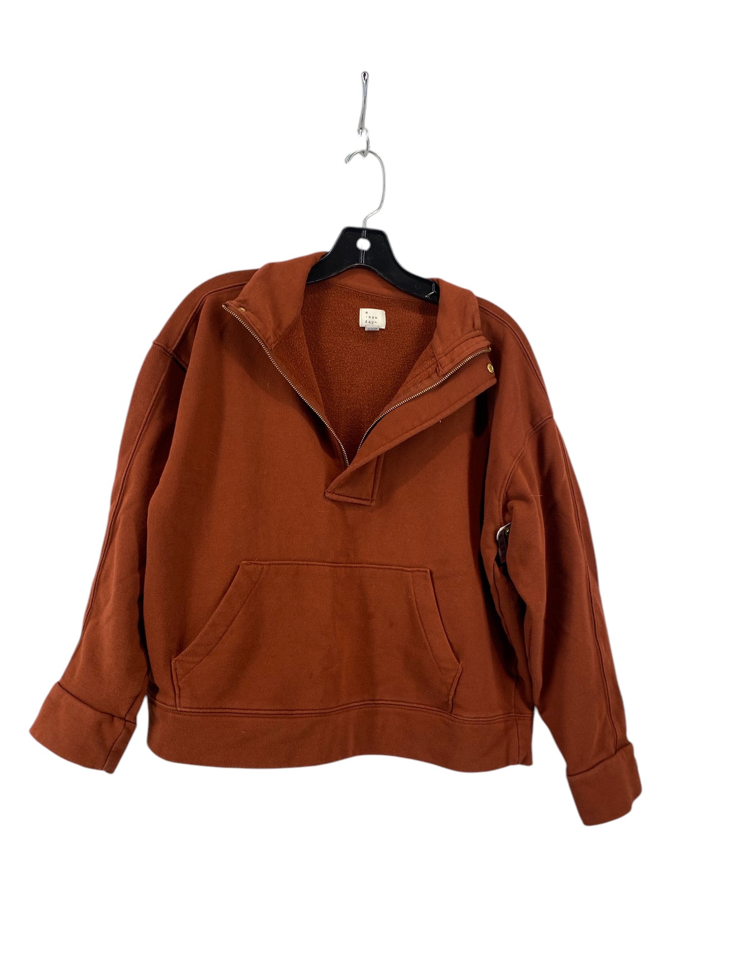 Sweatshirt Collar By A New Day In Brown, Size: M