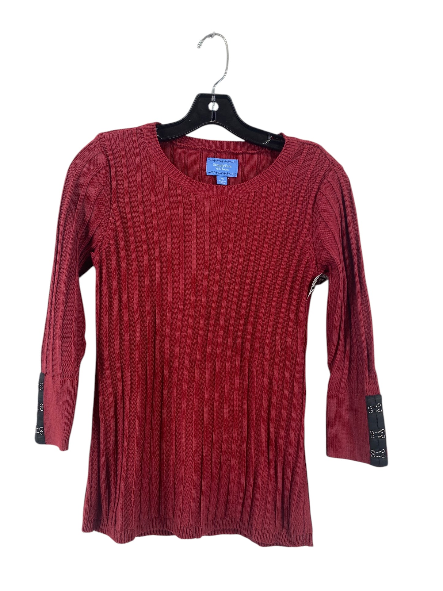 Sweater By Simply Vera In Red, Size: S