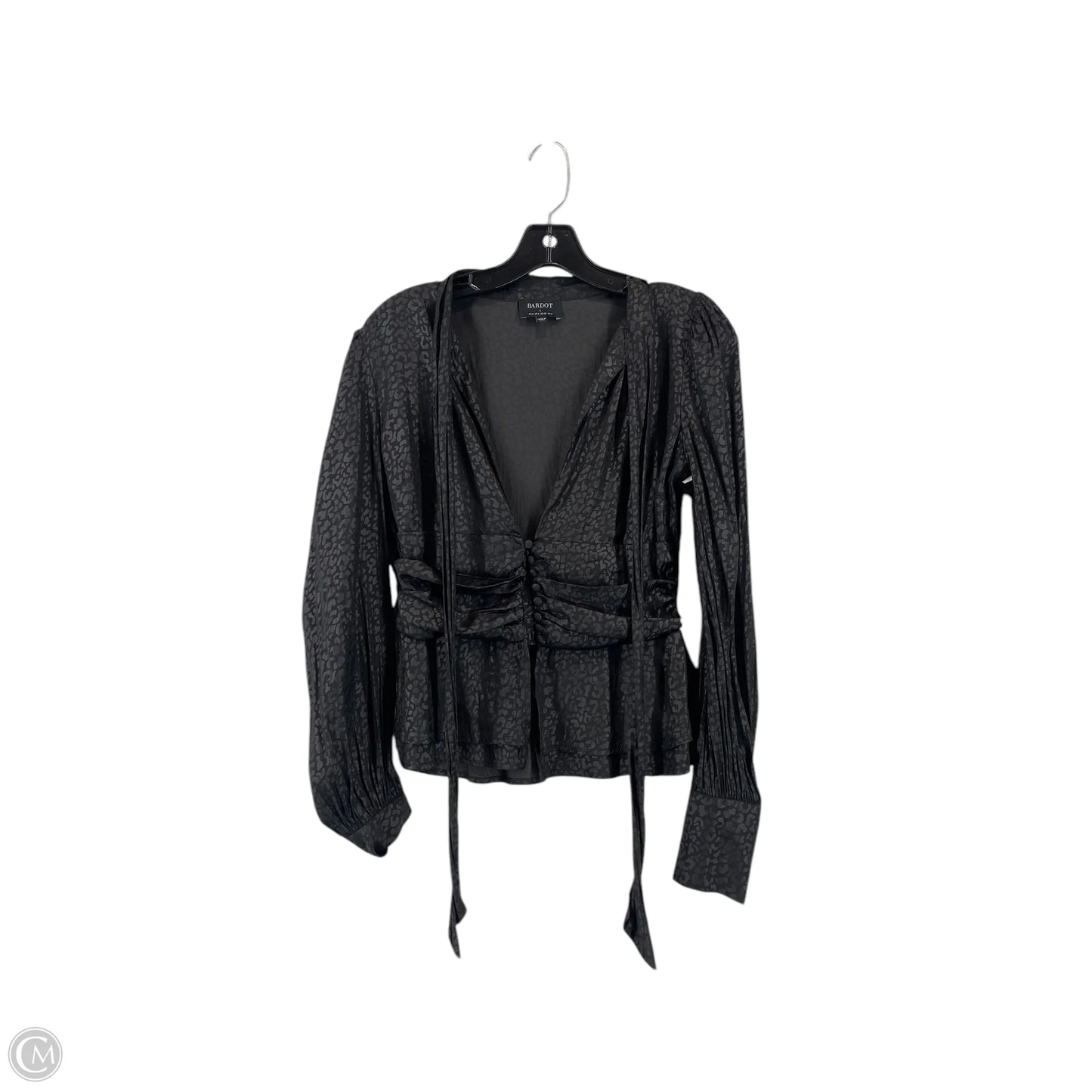 Top Long Sleeve By Bardot In Black, Size: S