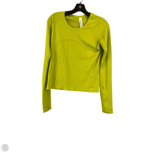 Athletic Top Long Sleeve Crewneck By Lululemon In Green, Size: 8