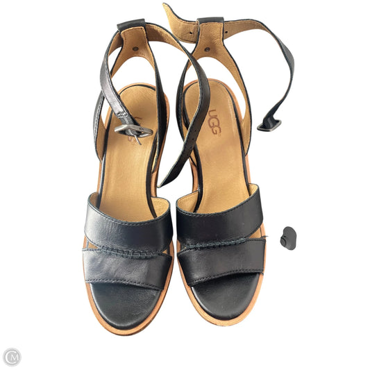 Sandals Designer By Ugg In Black, Size: 6