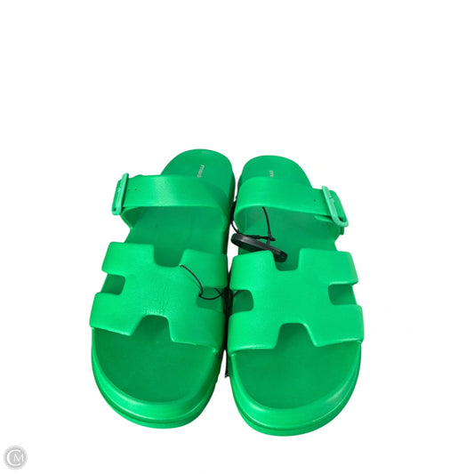 Sandals Flats By Madden Girl In Green, Size: 10