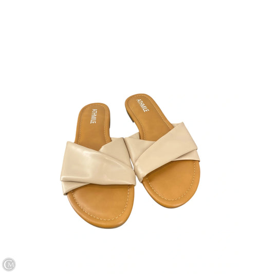 Sandals Flats By Cmc In Tan, Size: 7