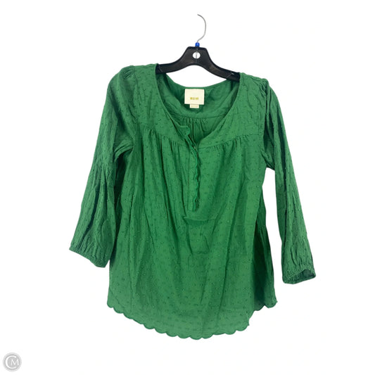 Top 3/4 Sleeve By Maeve In Green, Size: 10