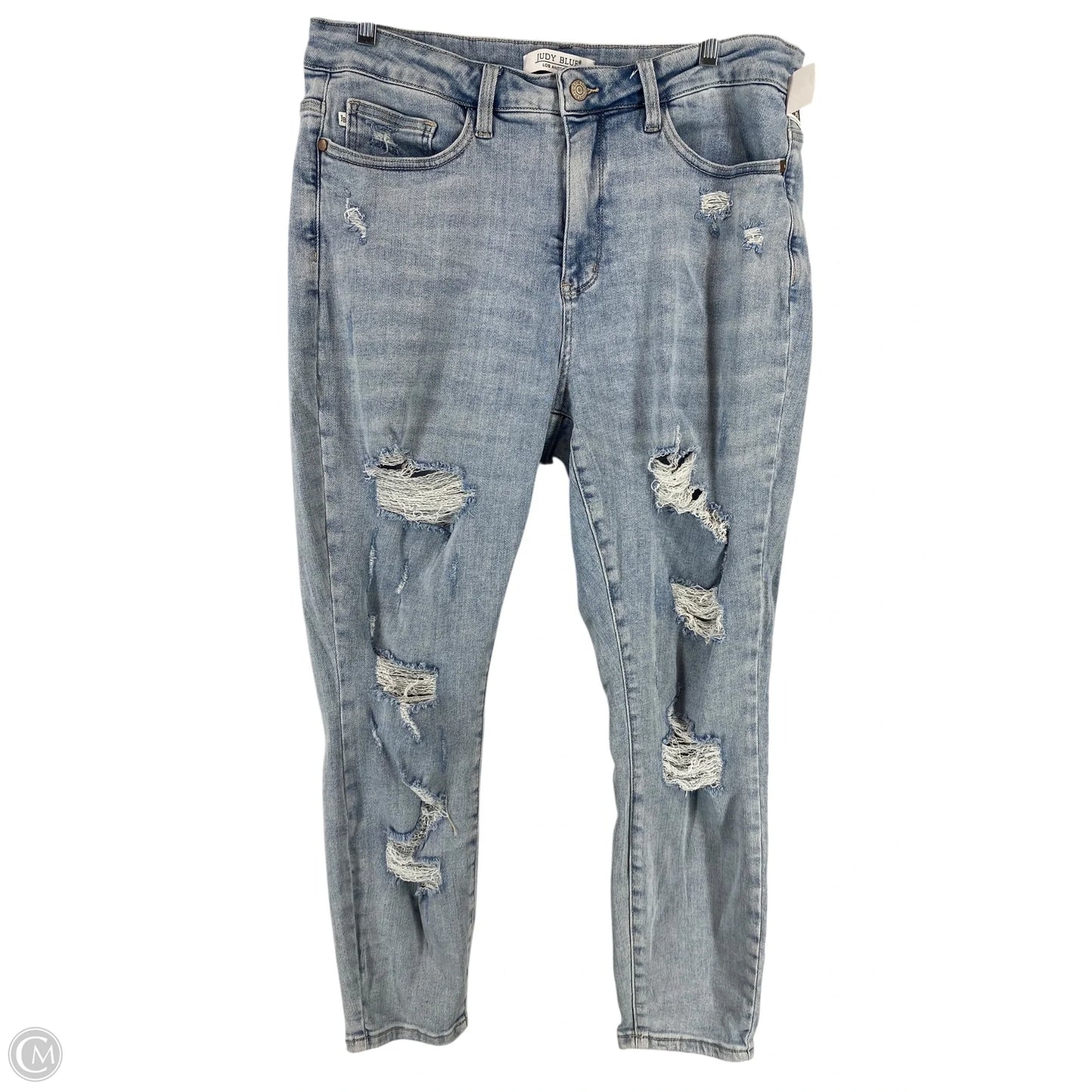 Jeans Skinny By Judy Blue In Blue Denim, Size: 18