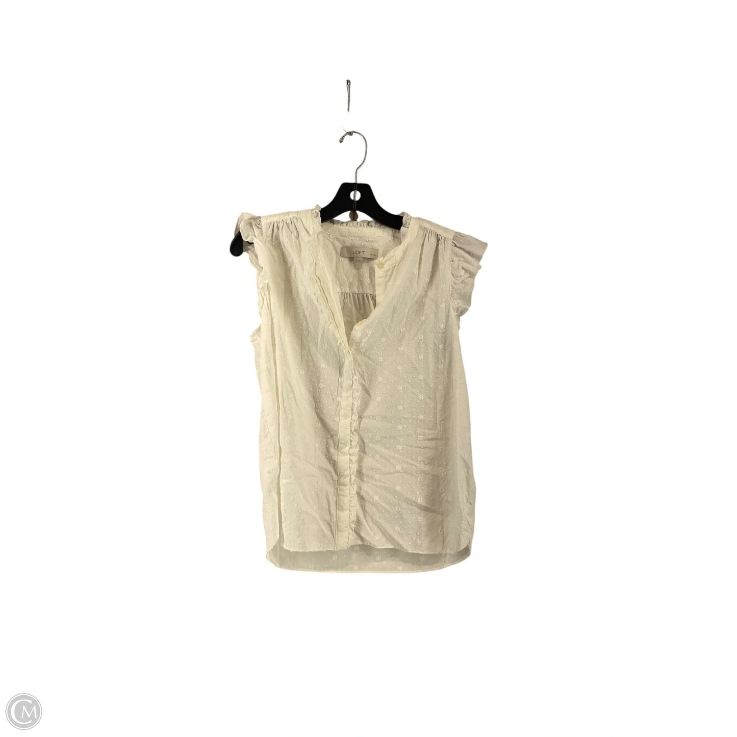Top Sleeveless By Loft In White, Size: S