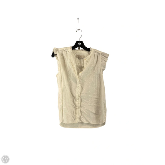 Top Sleeveless By Loft In White, Size: S