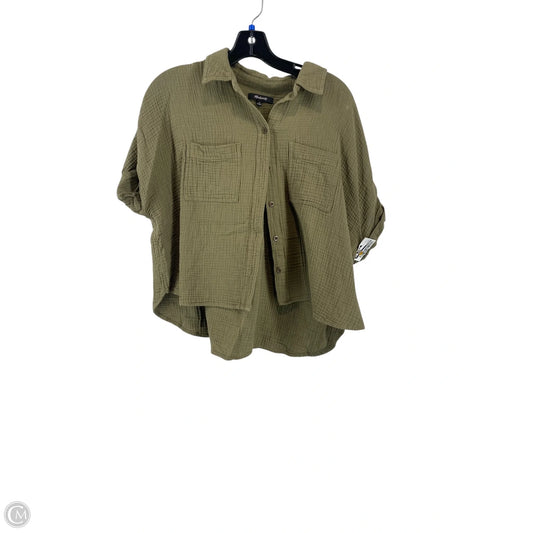 Top Short Sleeve By Madewell In Green, Size: M