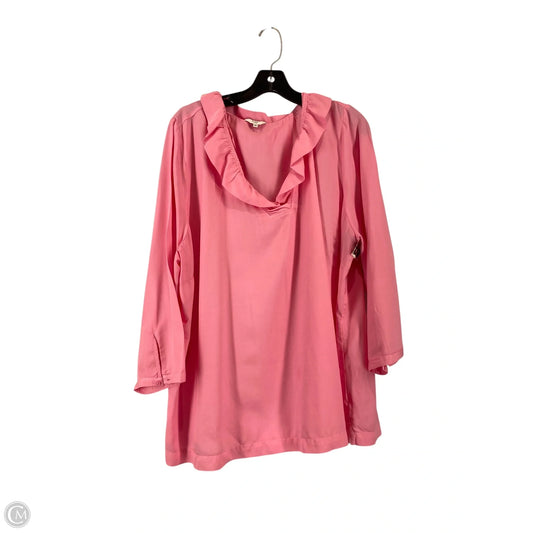 Top Long Sleeve By Crown And Ivy In Pink, Size: 3x